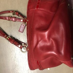 Red coach bag. Still a lot of life left!